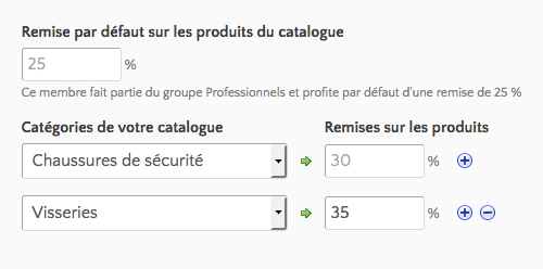 Ajouter une remise par défaut sur les produits